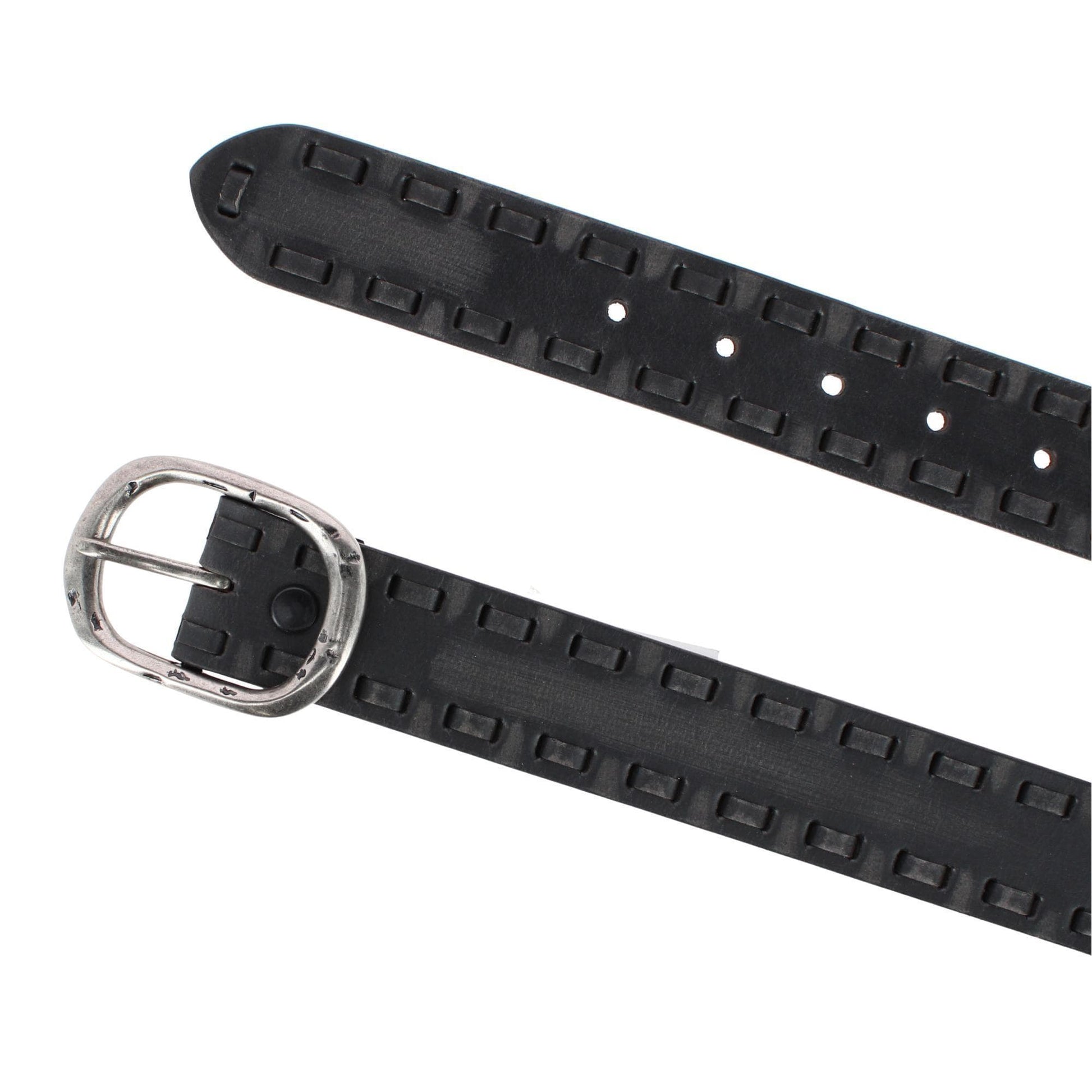 Cowgirls Rock Women's 1.5 Inch Hand Sanded Leather Belt with Lacing - Black