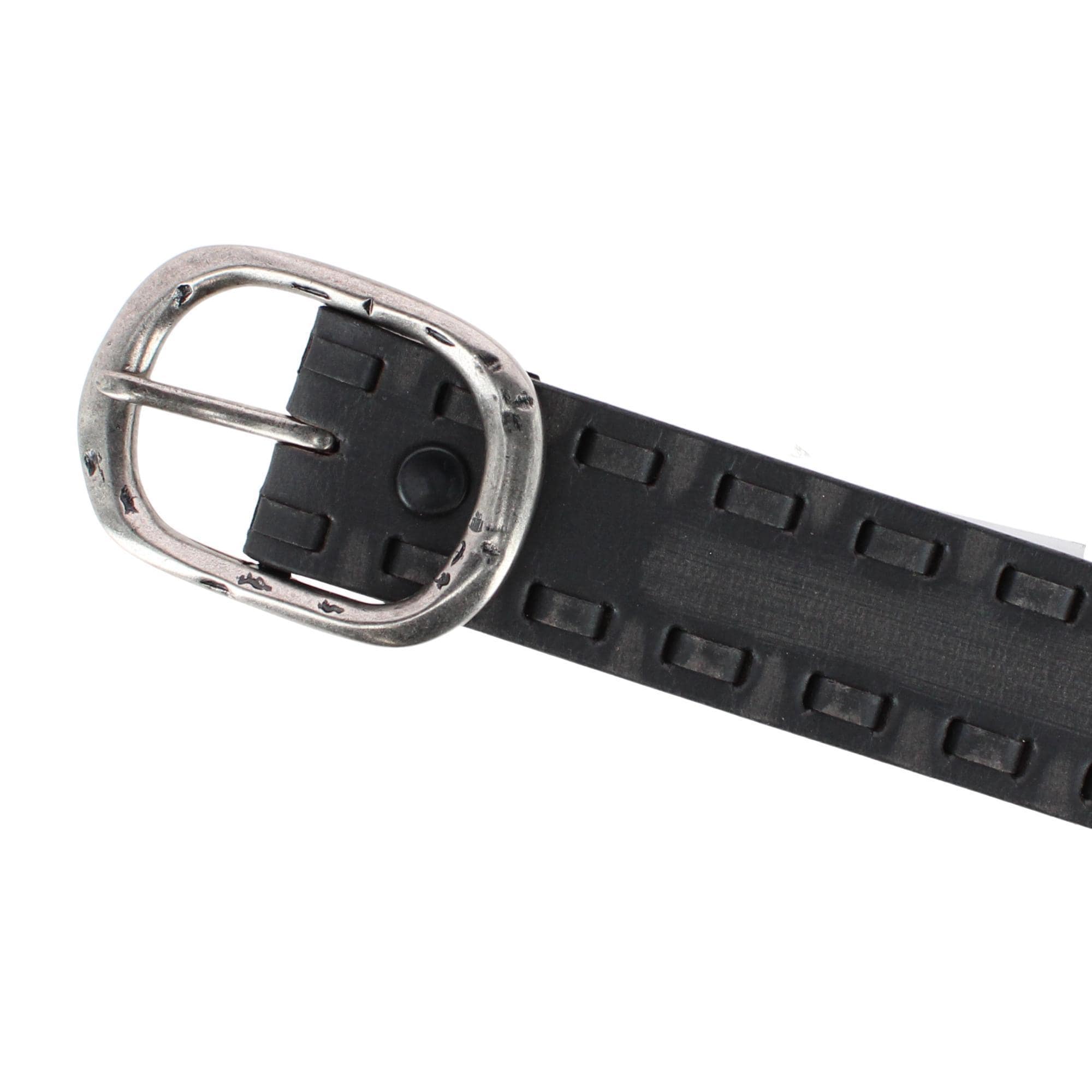 Cowgirls Rock Women's 1.5 Inch Hand Sanded Leather Belt with Lacing - Black