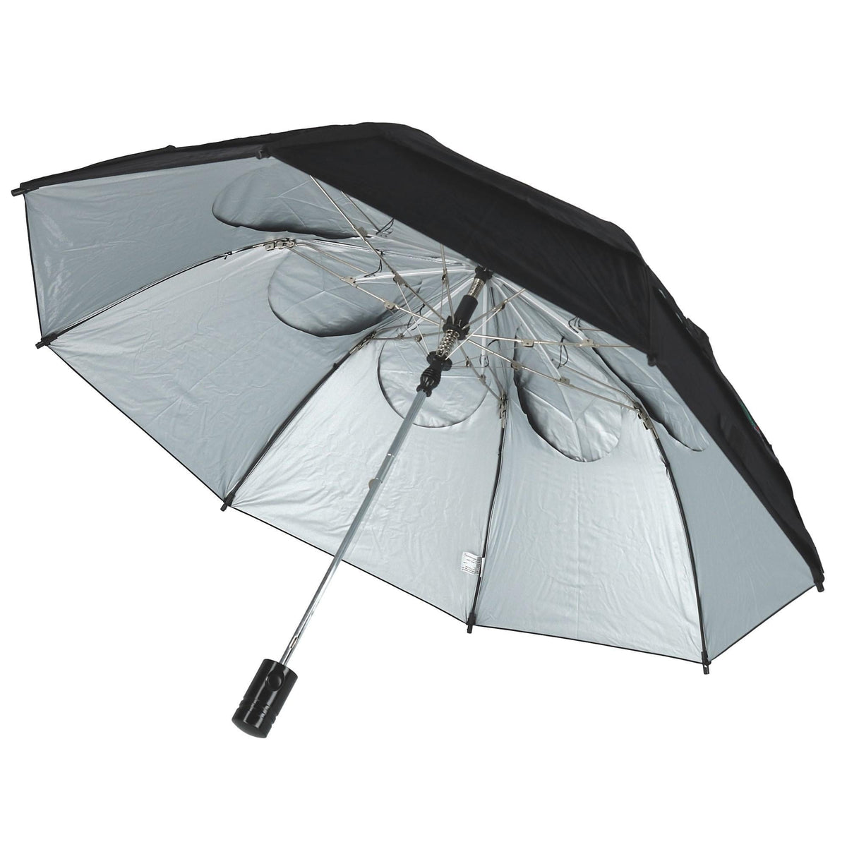 GustBuster Metro SunBLOK Auto Open UV Protected Vented Compact Umbrella - Silver