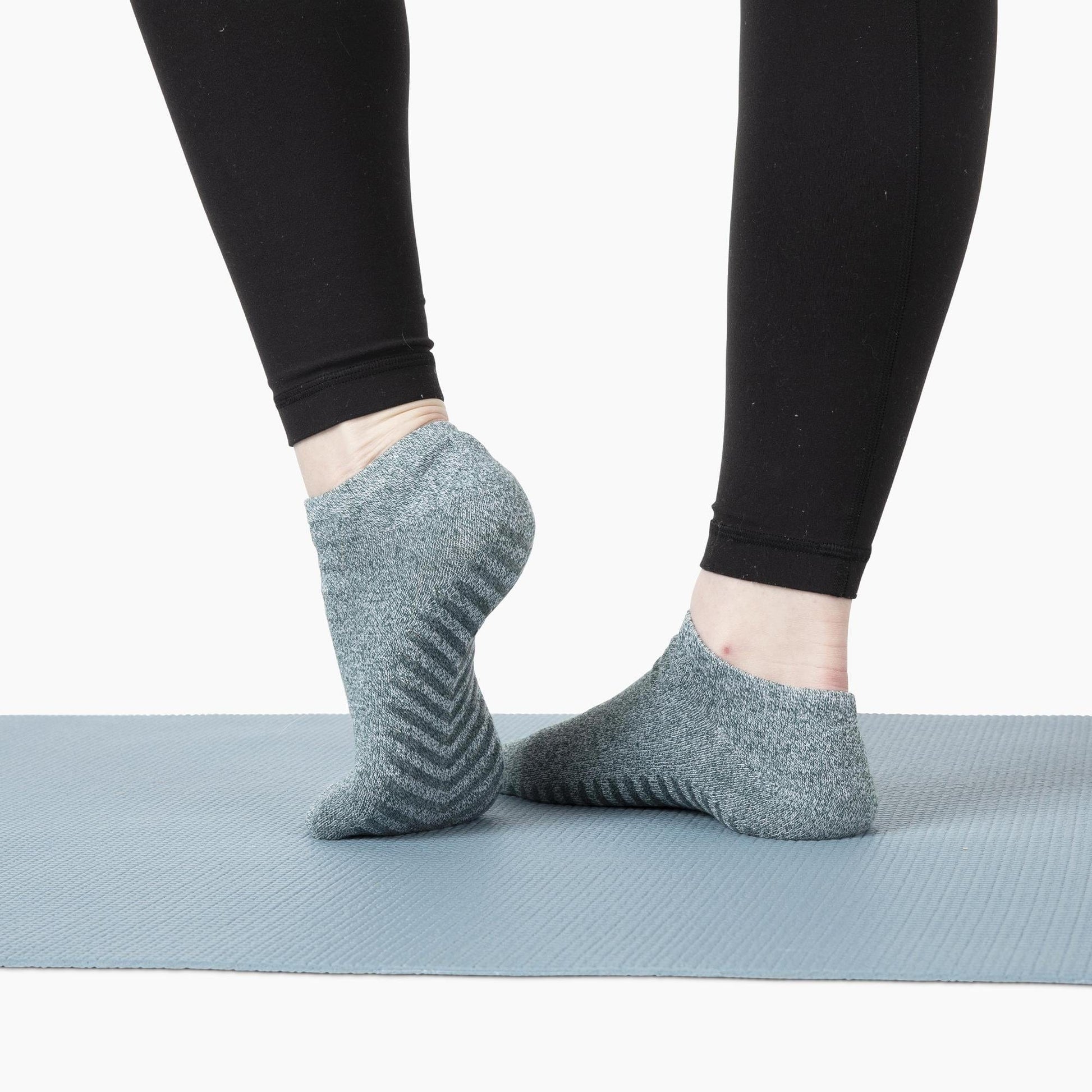 Gripjoy Women's Low Cut Socks with Grips (Pack of 3) - Multi Greys
