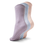 Women's Crew Socks with Grips (Pack of 3)