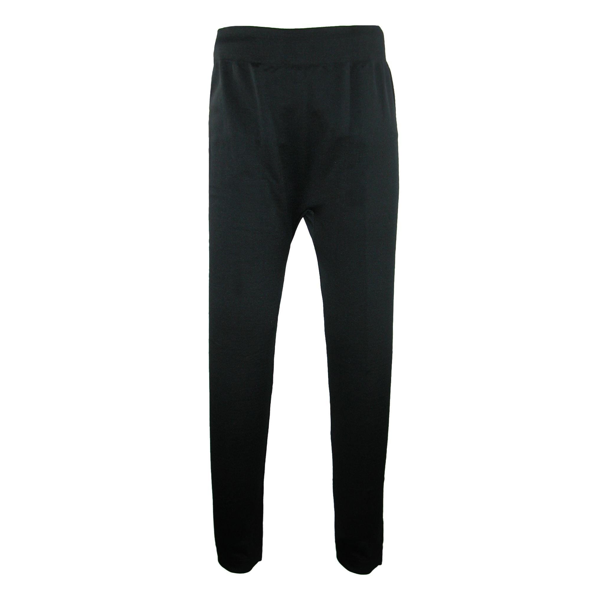 CTM® Women's Plus Size Fleece Lined Leggings - Black