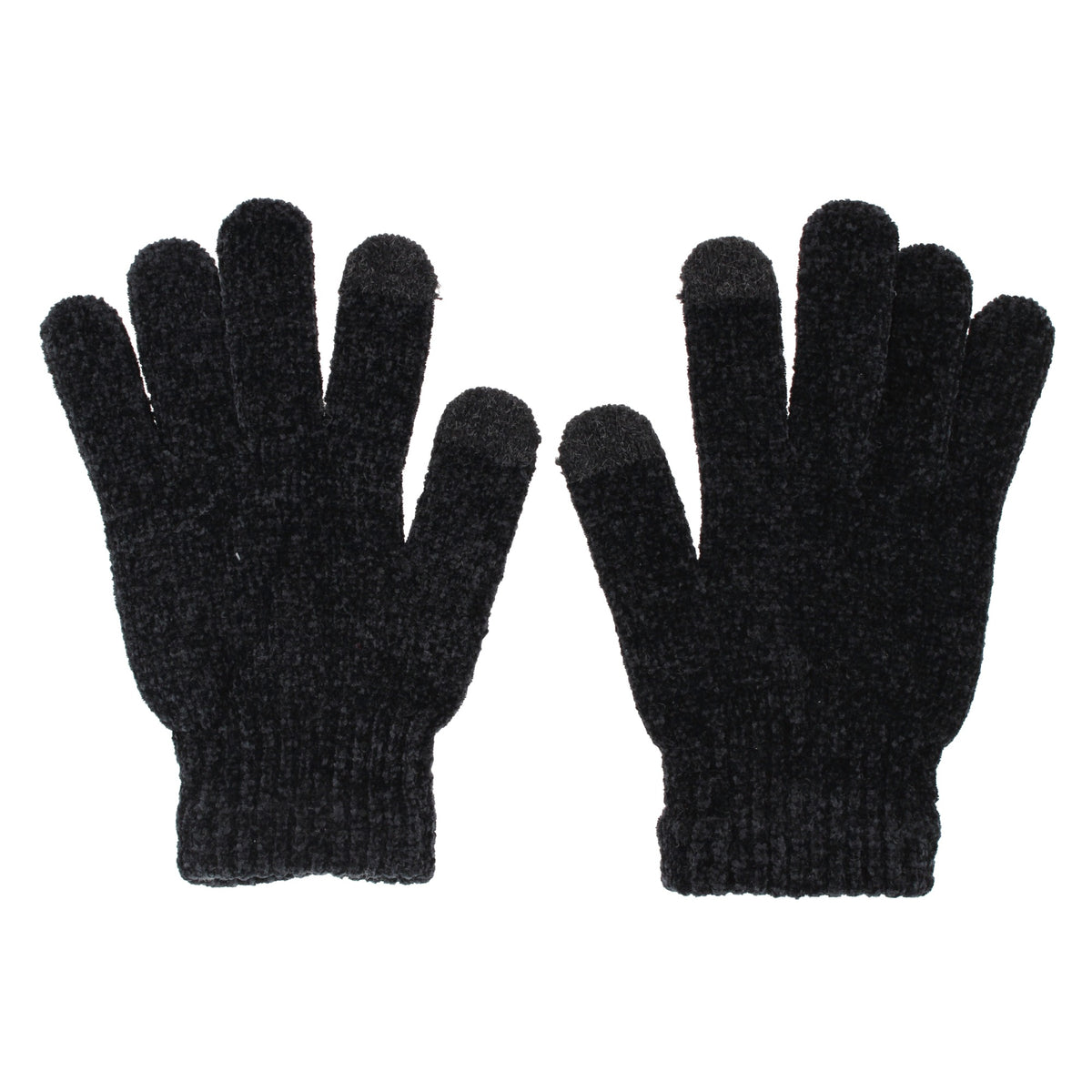 Alexa Rose Women's Touchscreen Chenille Knit Winter Gloves - Black