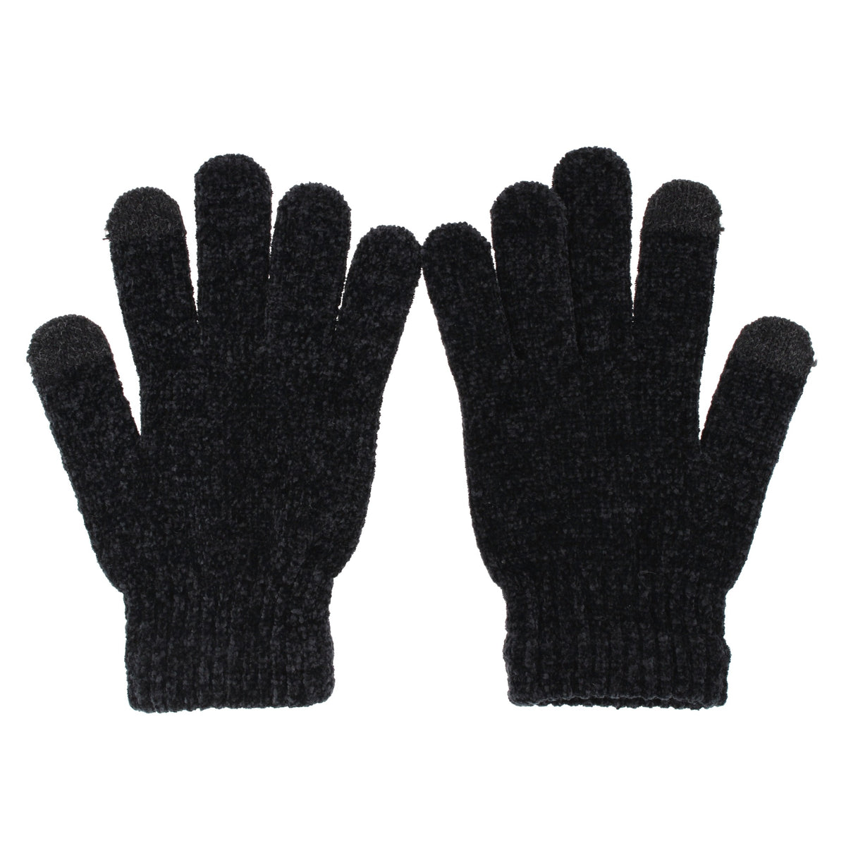 Alexa Rose Women's Touchscreen Chenille Knit Winter Gloves - Black
