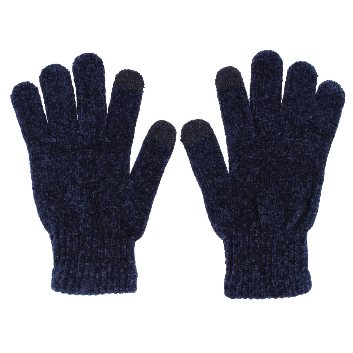 Alexa Rose Women's Touchscreen Chenille Knit Winter Gloves - Blue
