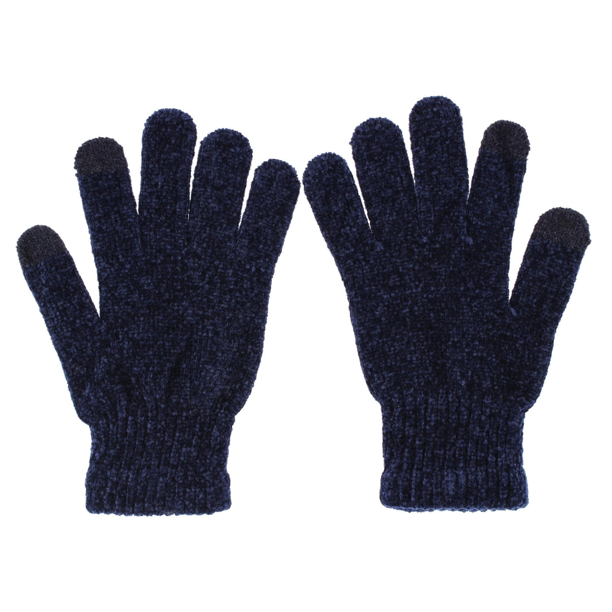 Alexa Rose Women's Touchscreen Chenille Knit Winter Gloves - Blue