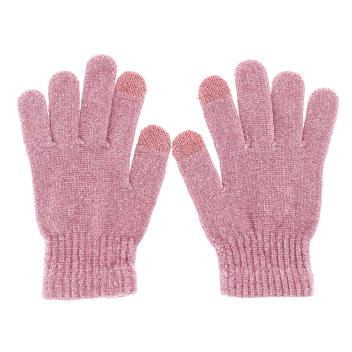 Alexa Rose Women's Touchscreen Chenille Knit Winter Gloves - Pink