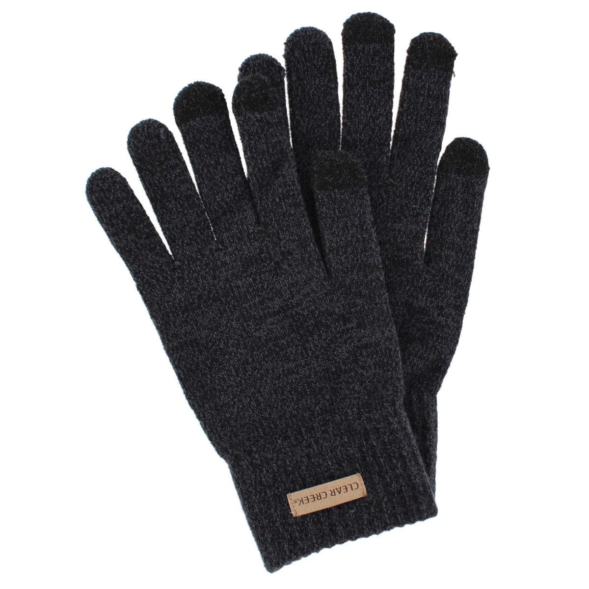 Clear Creek Men's Marled Knit Touchscreen Winter Gloves - Black