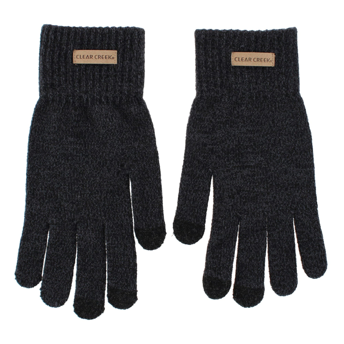 Clear Creek Men's Marled Knit Touchscreen Winter Gloves - Black
