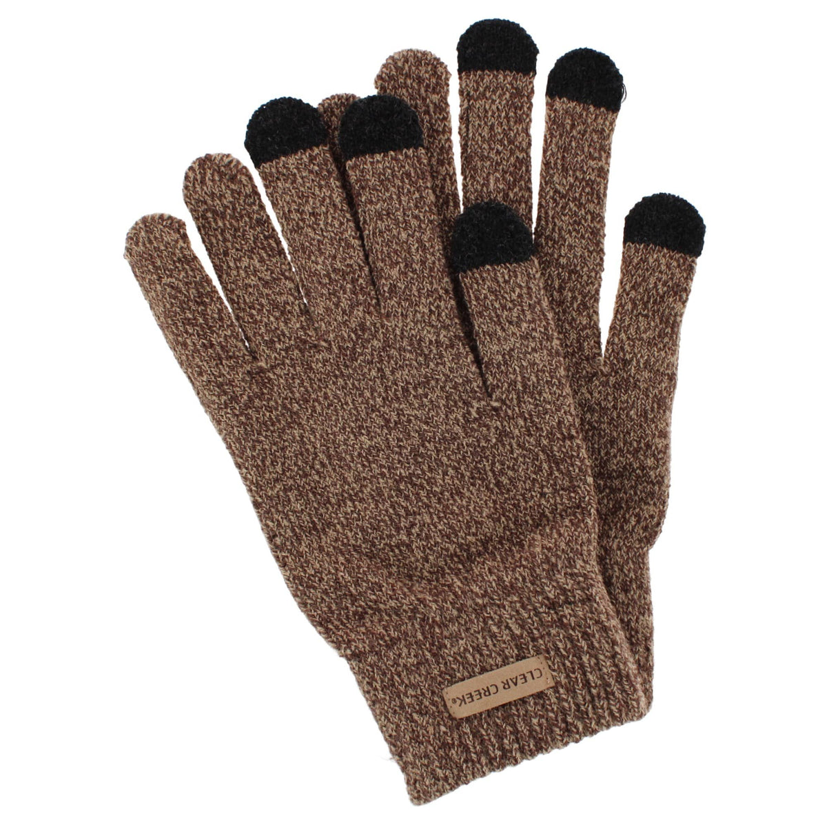 Clear Creek Men's Marled Knit Touchscreen Winter Gloves - Brown