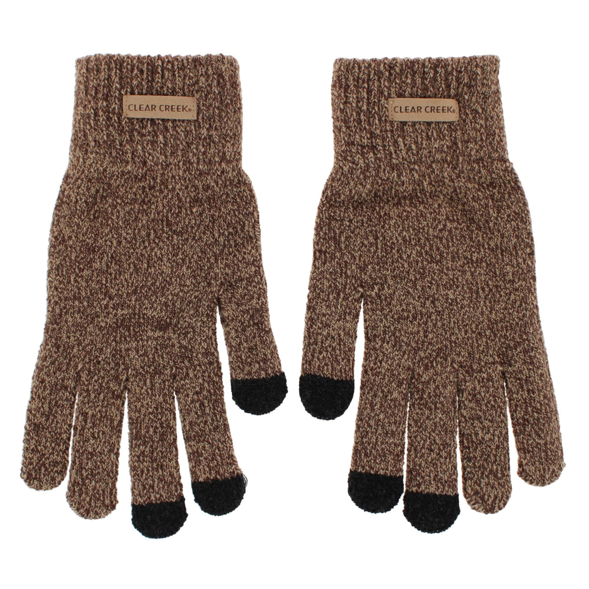 Clear Creek Men's Marled Knit Touchscreen Winter Gloves - Brown