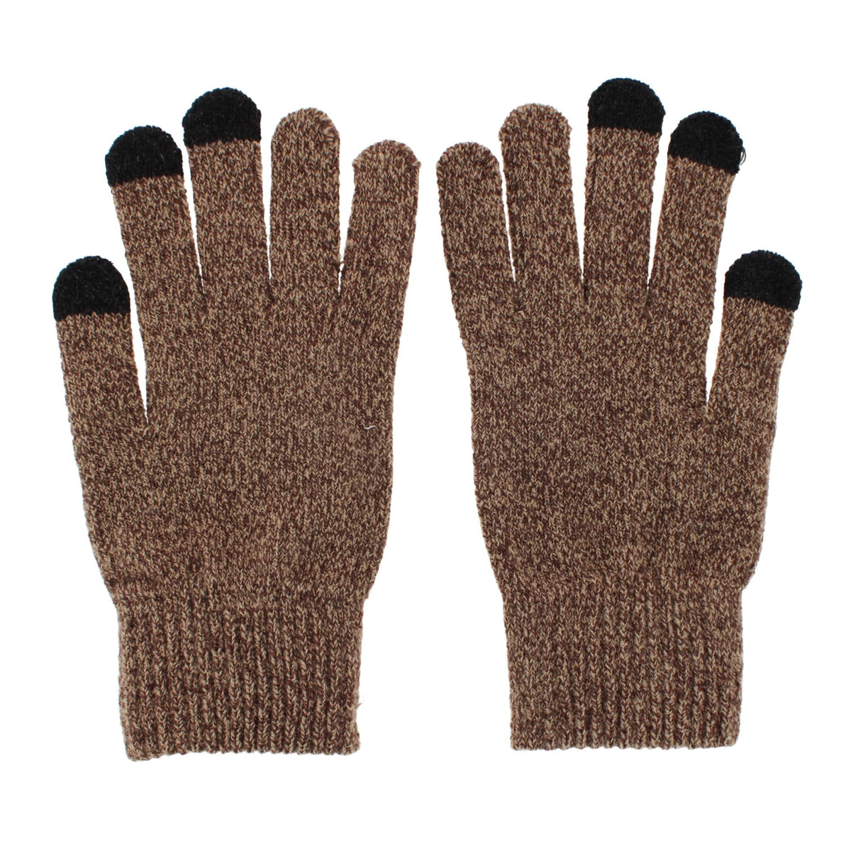 Clear Creek Men's Marled Knit Touchscreen Winter Gloves - Brown