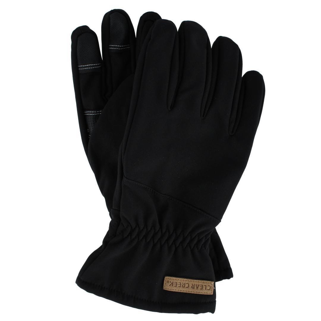 Clear Creek Men's Woven Stretch Solid Color Winter Texting Glove - Men's Woven Stretch Solid Color Winter Texting Glove