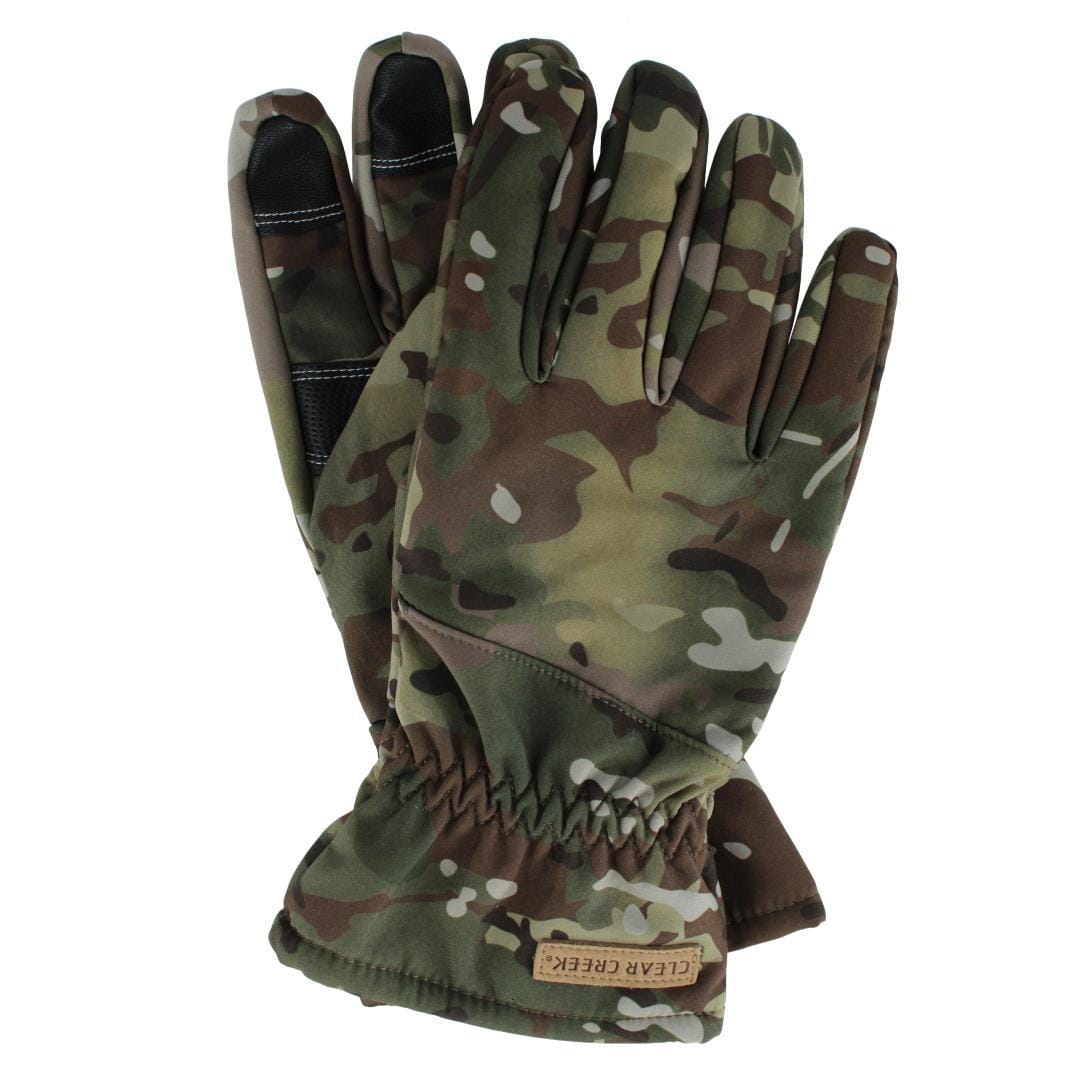 Clear Creek Men's Woven Stretch Camo Print Winter Texting Glove - Camo