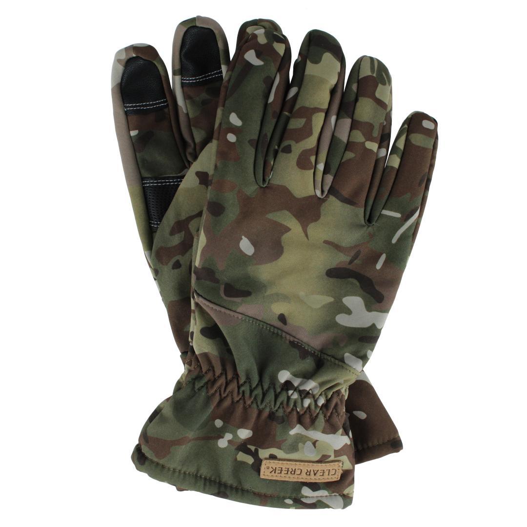 Clear Creek Men's Woven Stretch Camo Print Winter Texting Glove