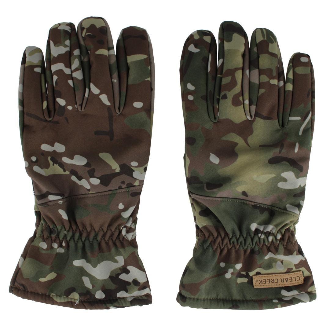 Clear Creek Men's Woven Stretch Camo Print Winter Texting Glove - Camo