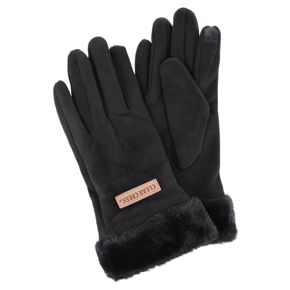 Clear Creek Women's Synthetic Fur Lined Suede Touchscreen Winter Gloves
