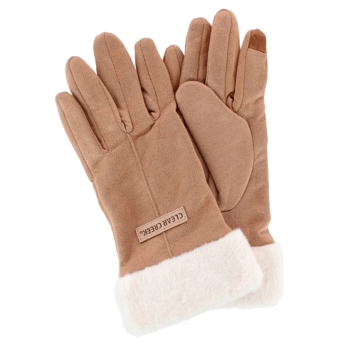 Clear Creek Women's Synthetic Fur Lined Suede Touchscreen Winter Gloves - Women's Synthetic Fur Lined Suede Touchscreen Winter Gloves