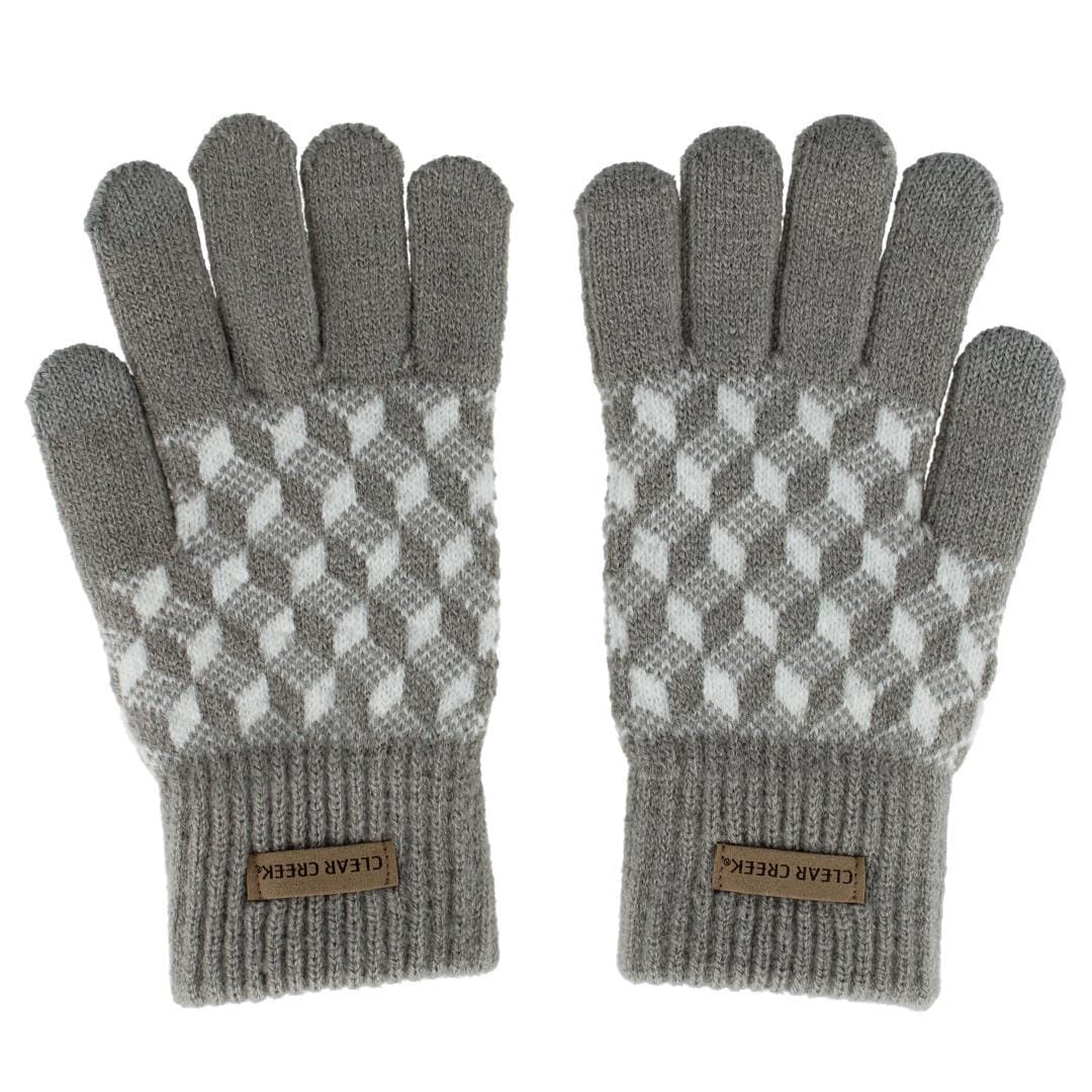 Clear Creek Women's Jacquard Touch Screen Winter Gloves - Gray