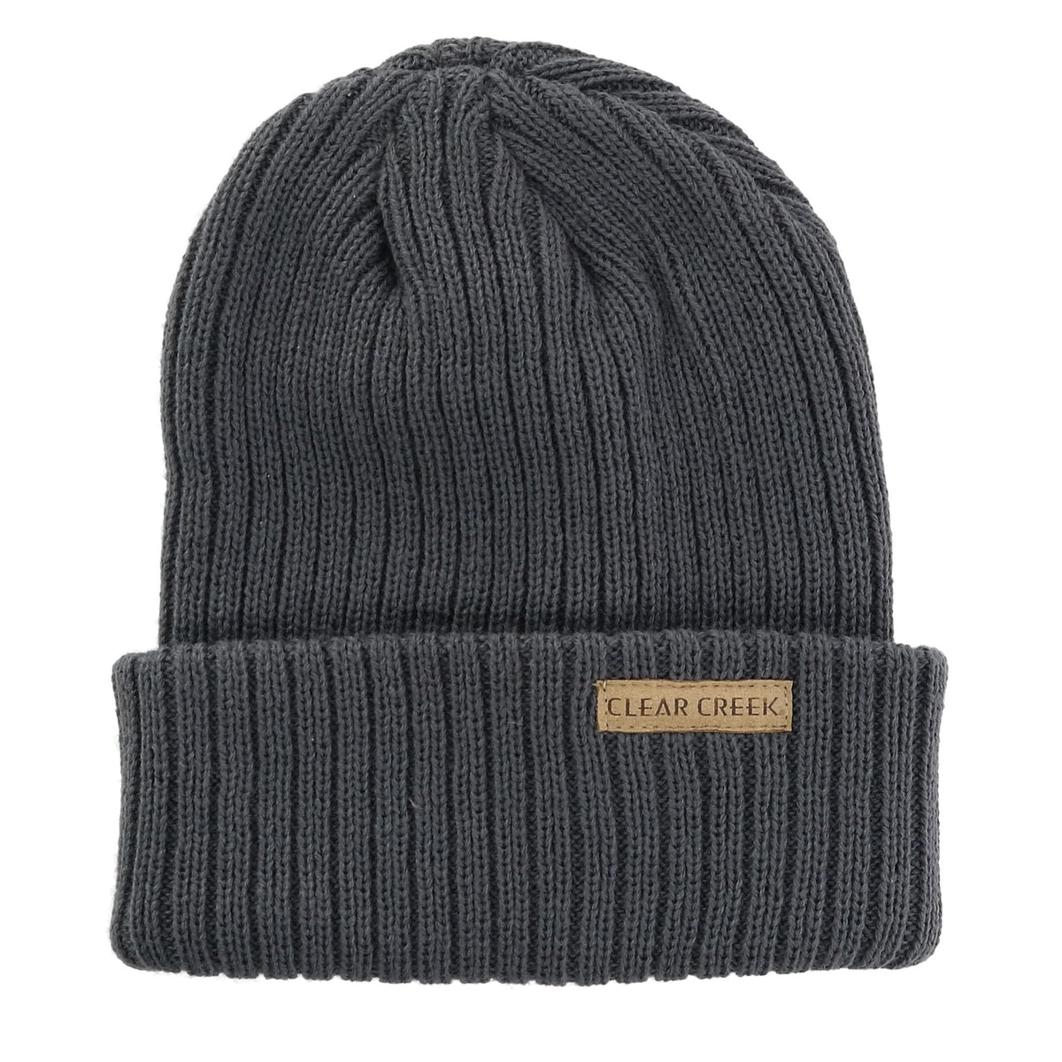 Clear Creek Men's Ribbed Knit Cuff Cap - Grey