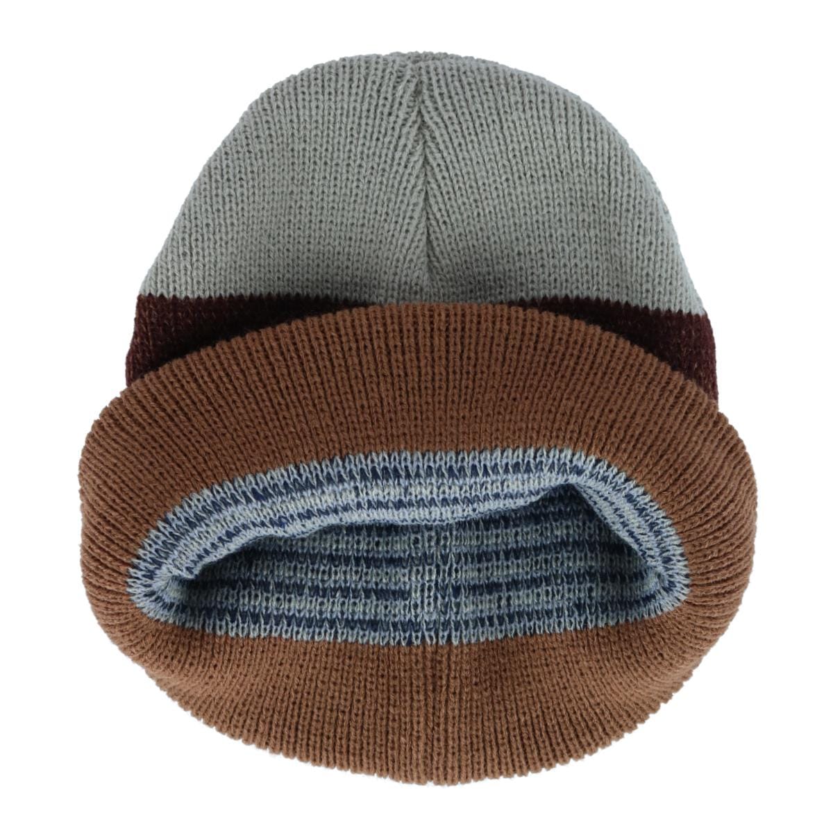 Clear Creek Men's Knit Tri-Color Winter Cuff Hat - Brown