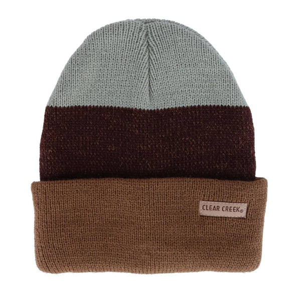 Men's Knit Tri-Color Winter Cuff Hat