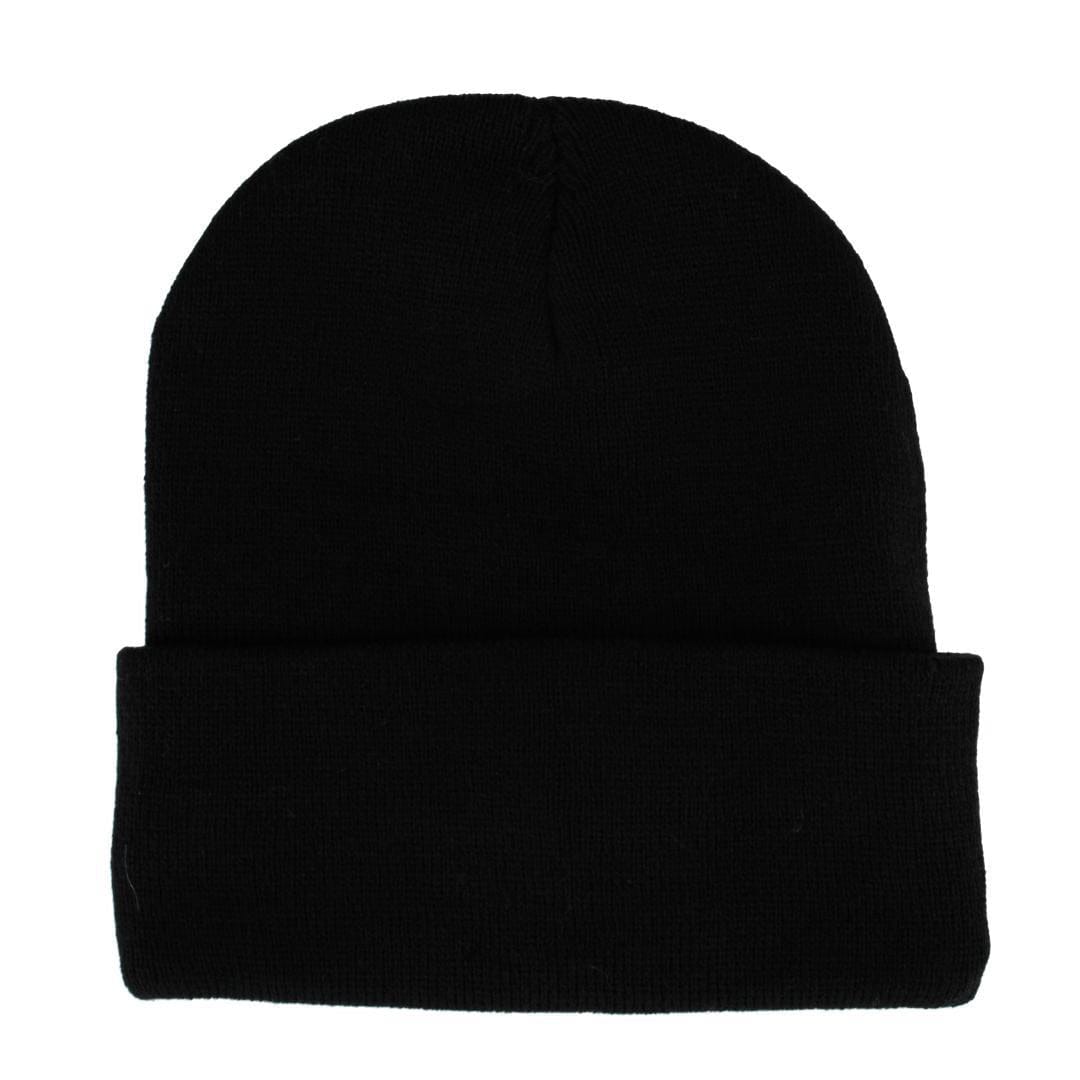 Clear Creek Men's LED Light Solid Color Winter Beanie Hat - Black
