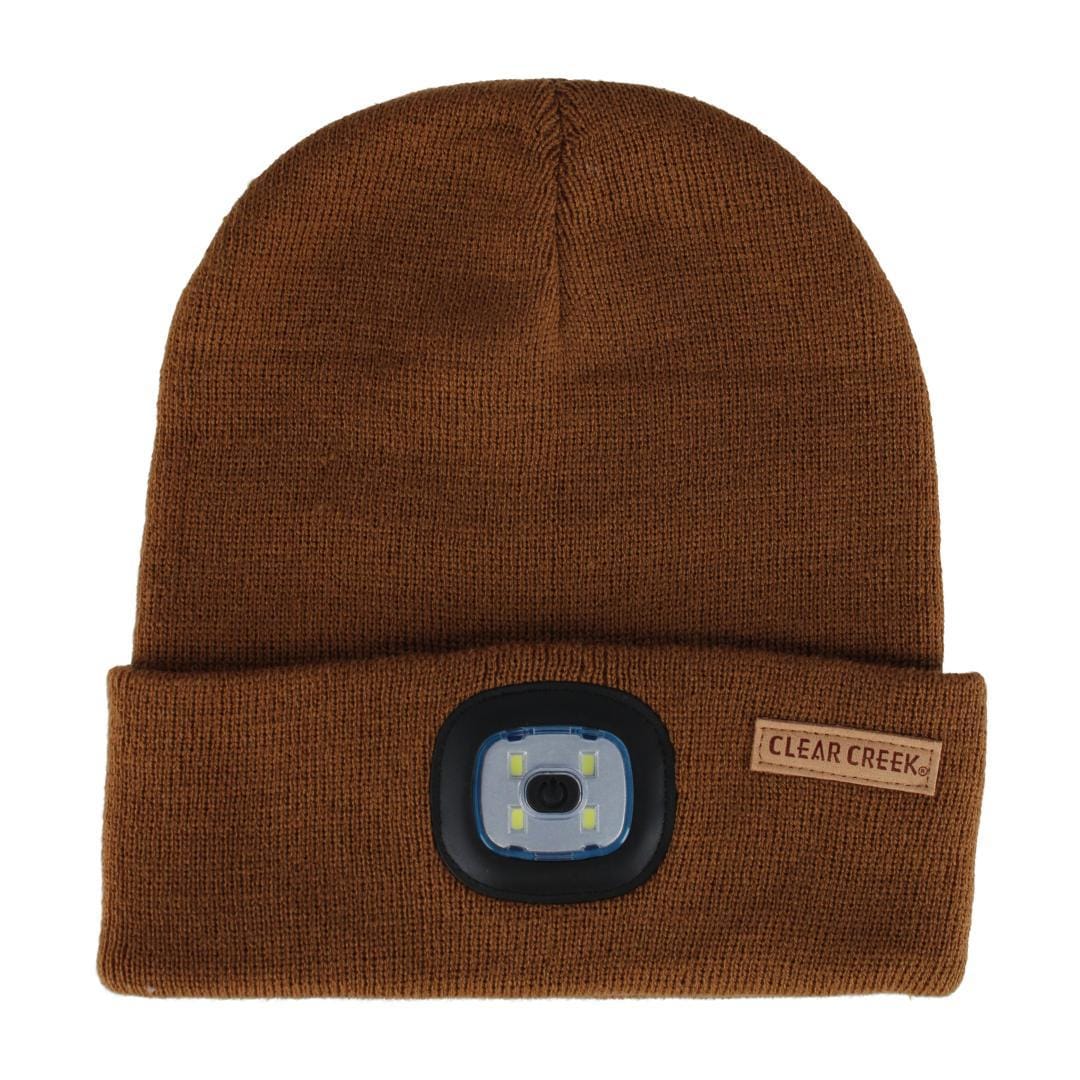 Clear Creek Men's LED Light Solid Color Winter Beanie Hat