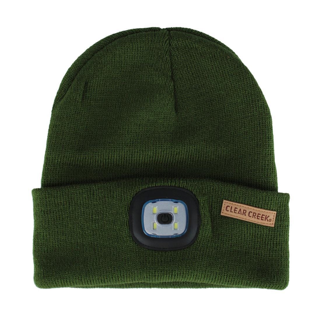 Clear Creek Men's LED Light Solid Color Winter Beanie Hat - Men's LED Light Solid Color Winter Beanie Hat