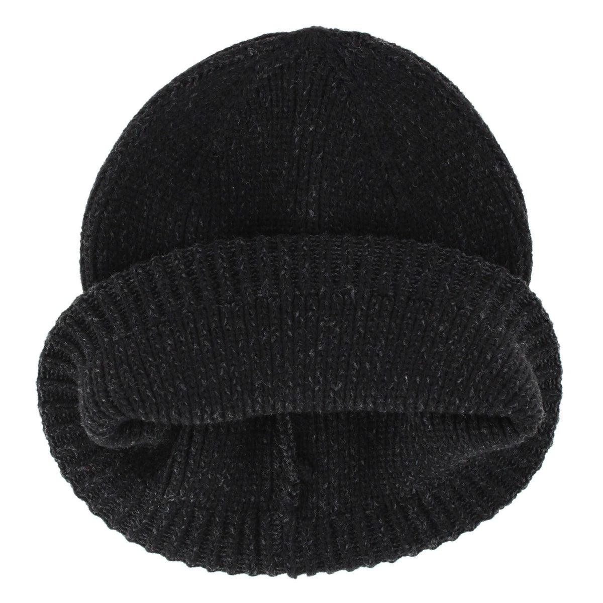 Clear Creek Men's Solid Color Knit Winter Beanie Cuff Hat - Black