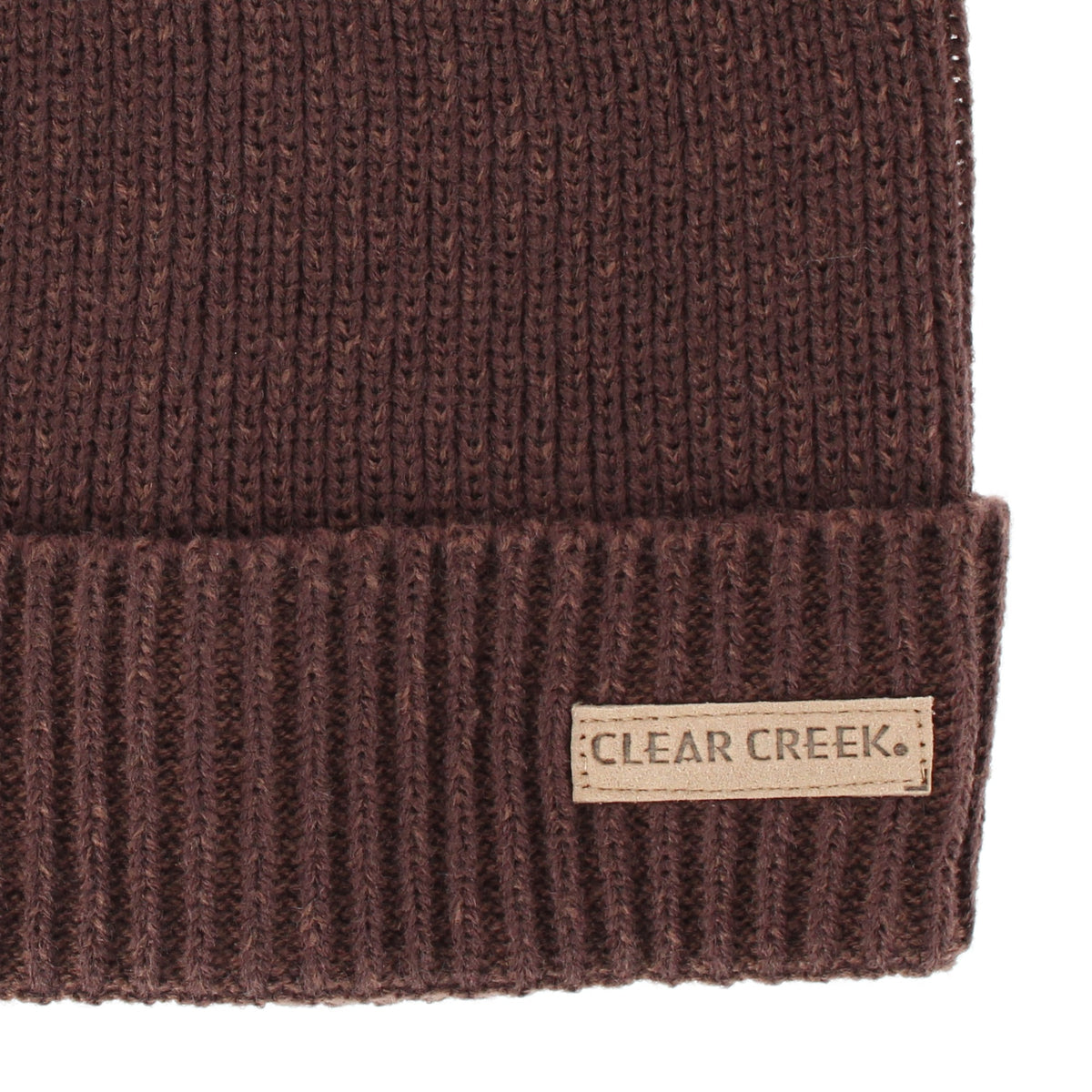 Clear Creek Men's Solid Color Knit Winter Beanie Cuff Hat - Brown