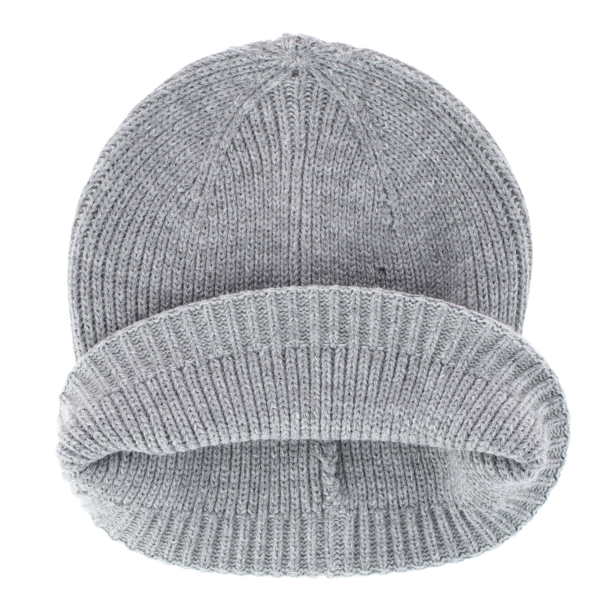 Clear Creek Men's Solid Color Knit Winter Beanie Cuff Hat - Gray