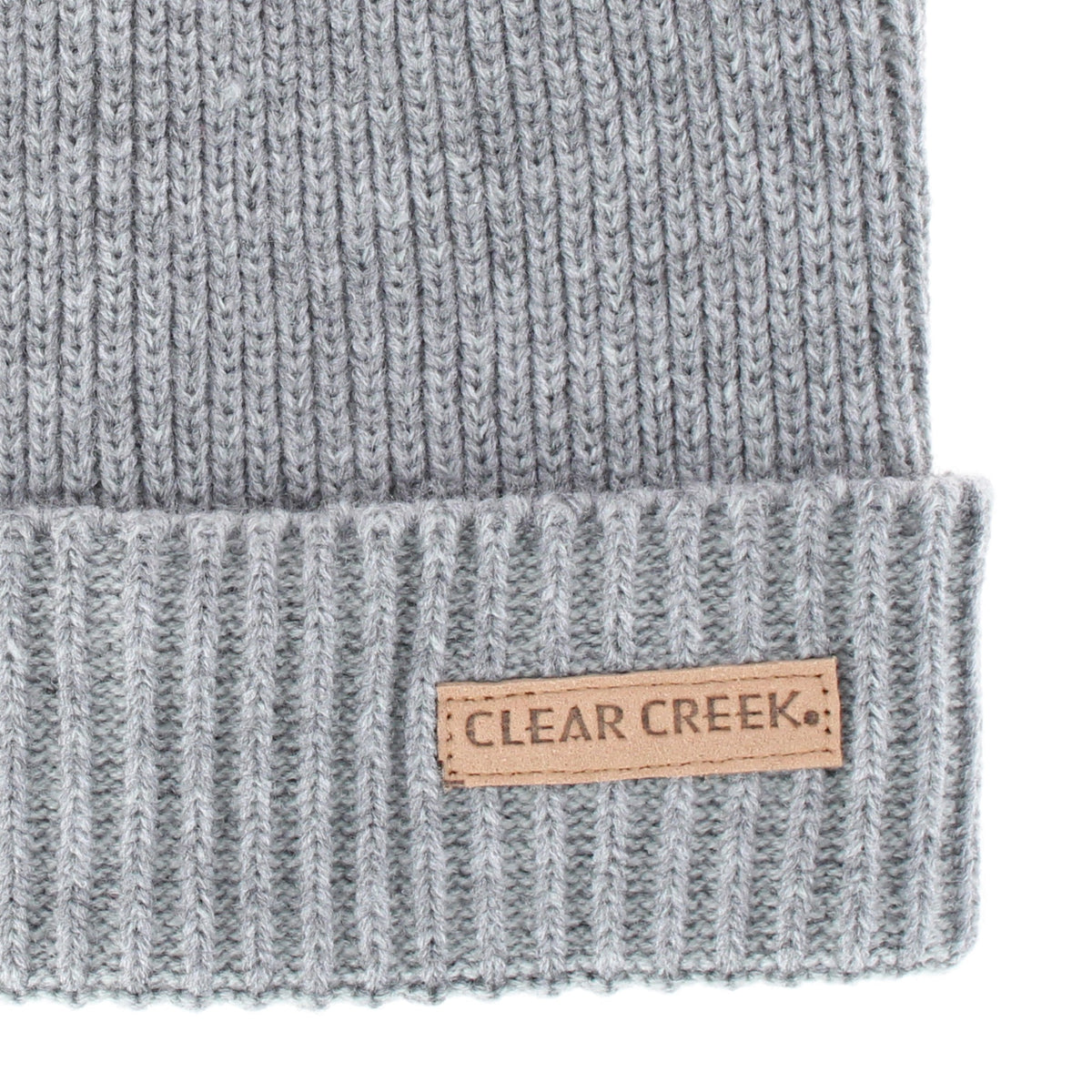 Clear Creek Men's Solid Color Knit Winter Beanie Cuff Hat - Gray