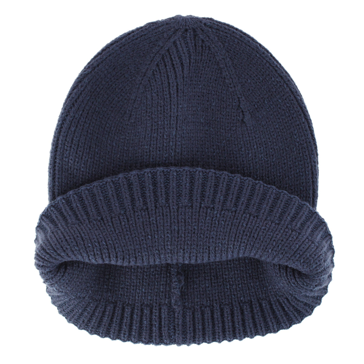 Clear Creek Men's Solid Color Knit Winter Beanie Cuff Hat - Navy