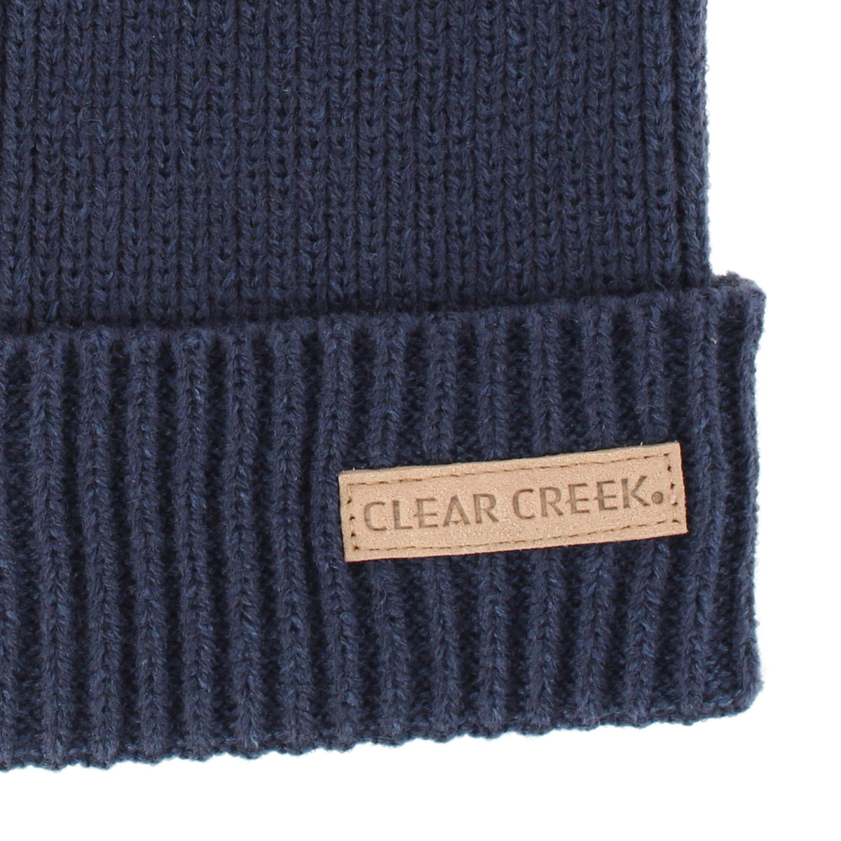 Clear Creek Men's Solid Color Knit Winter Beanie Cuff Hat - Navy