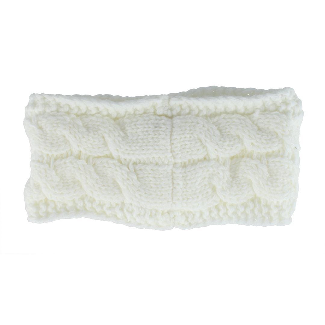 Clear Creek Women's Knit Wrap Around Winter Headband - White