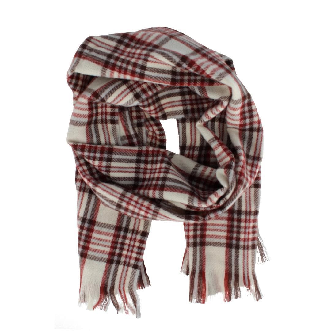 Clear Creek Men's Soft Plaid Winter Scarf with Fringe