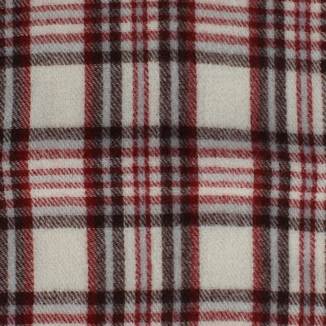 Clear Creek Men's Soft Plaid Winter Scarf with Fringe - Beige