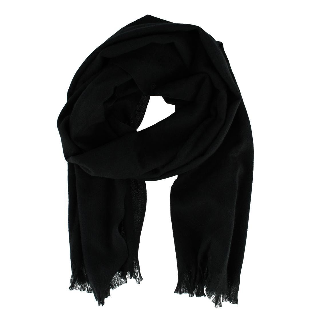 Clear Creek Men's Soft Solid Color Winter Scarf with Fringe