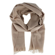 Men's Soft Solid Color Winter Scarf with Fringe
