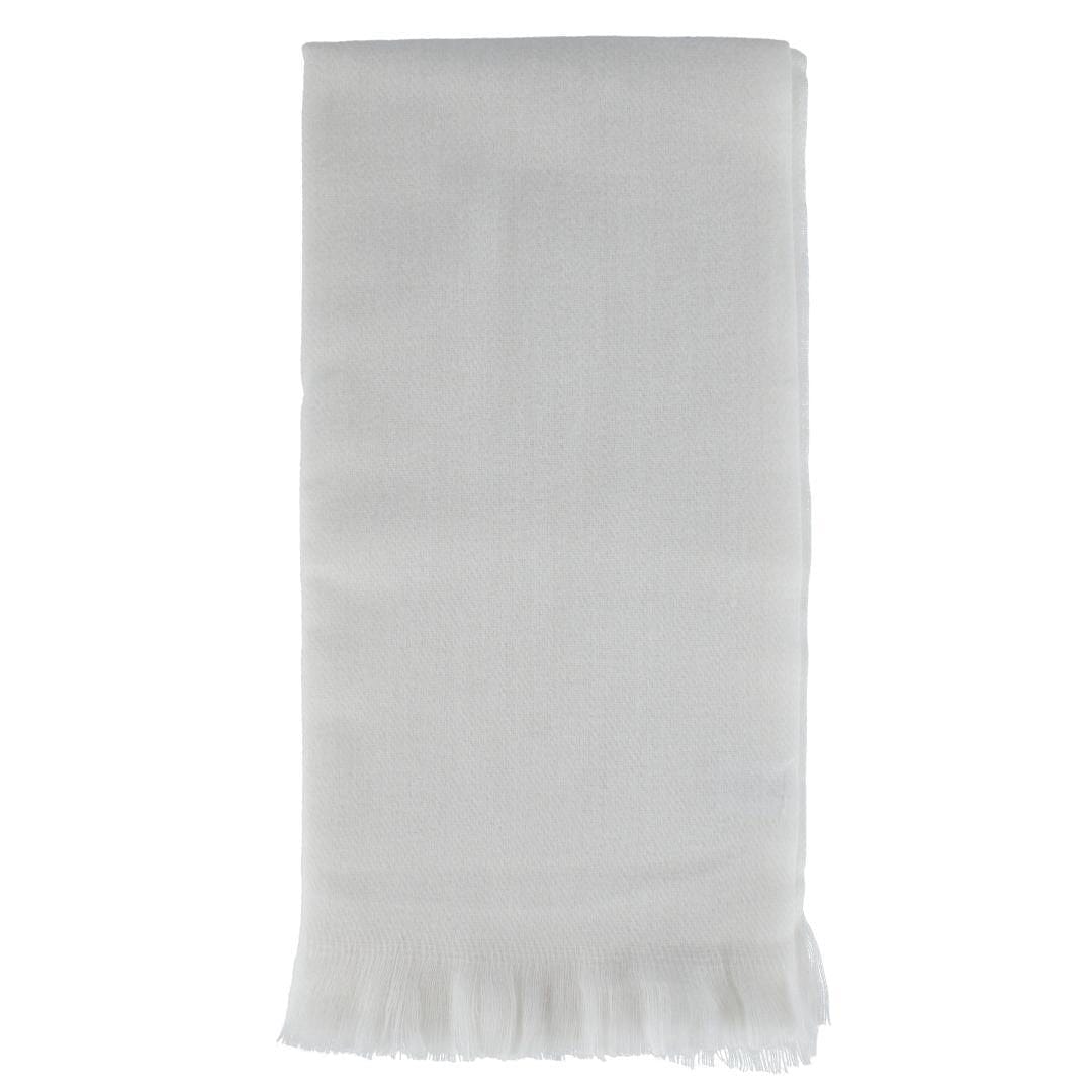 Clear Creek Women's Solid Winter Scarf with Fringe - Ivory