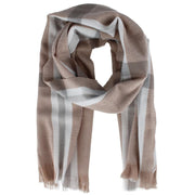 Women's Plaid Winter Scarf with Fringe