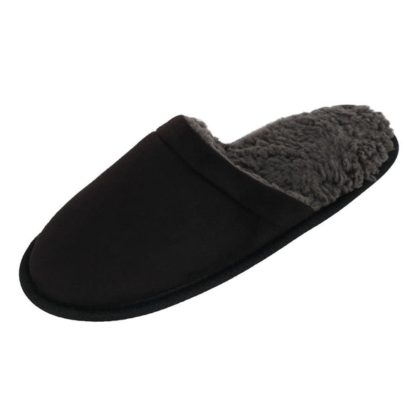 Men's Micro Suede and Sherpa Slide Slipper