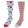 Girl's Feather Yarn Animal Patterned Knee High Socks (2 Pack)