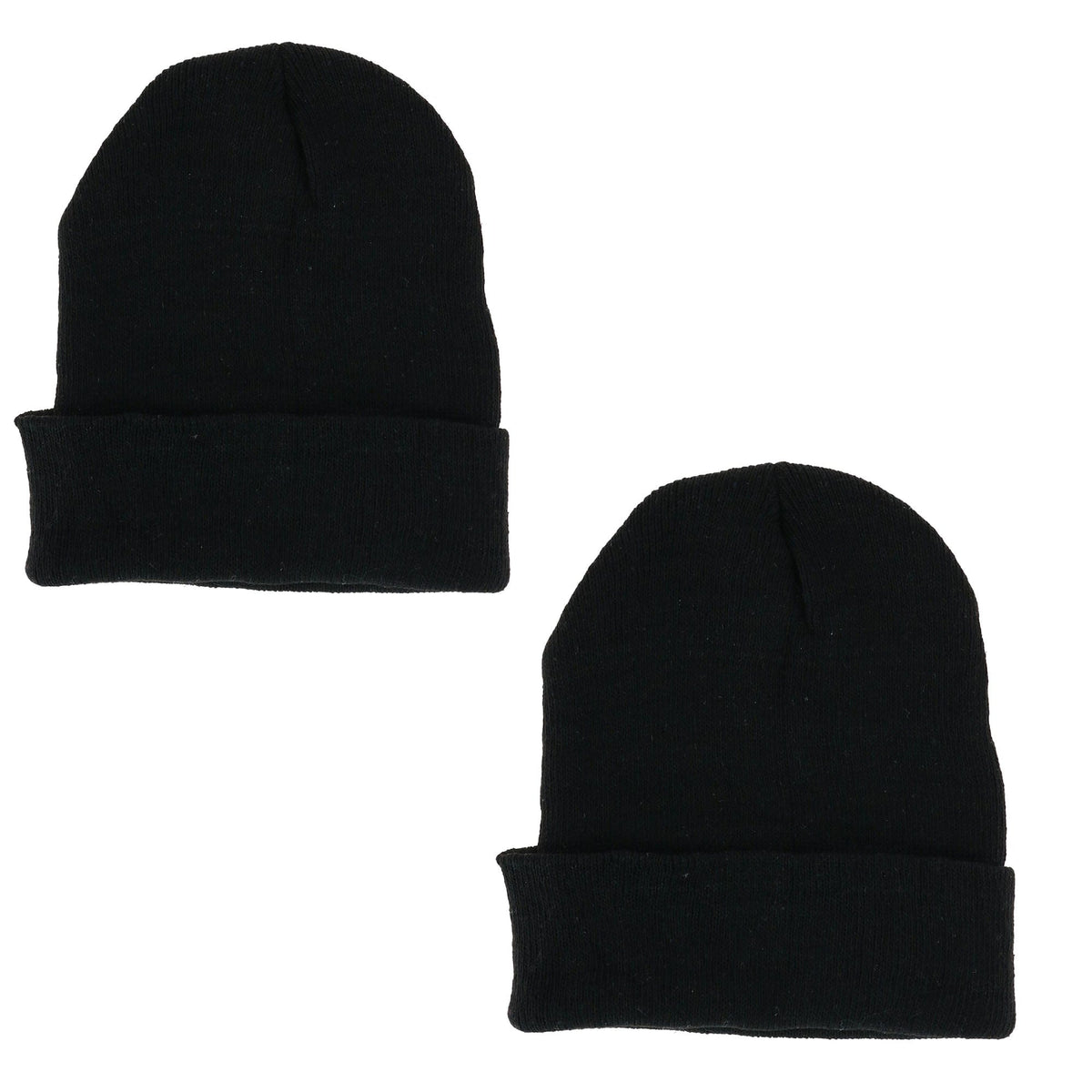Polar Extreme Men's Basic Winter Beanie Cuff Cap (2 Pack)