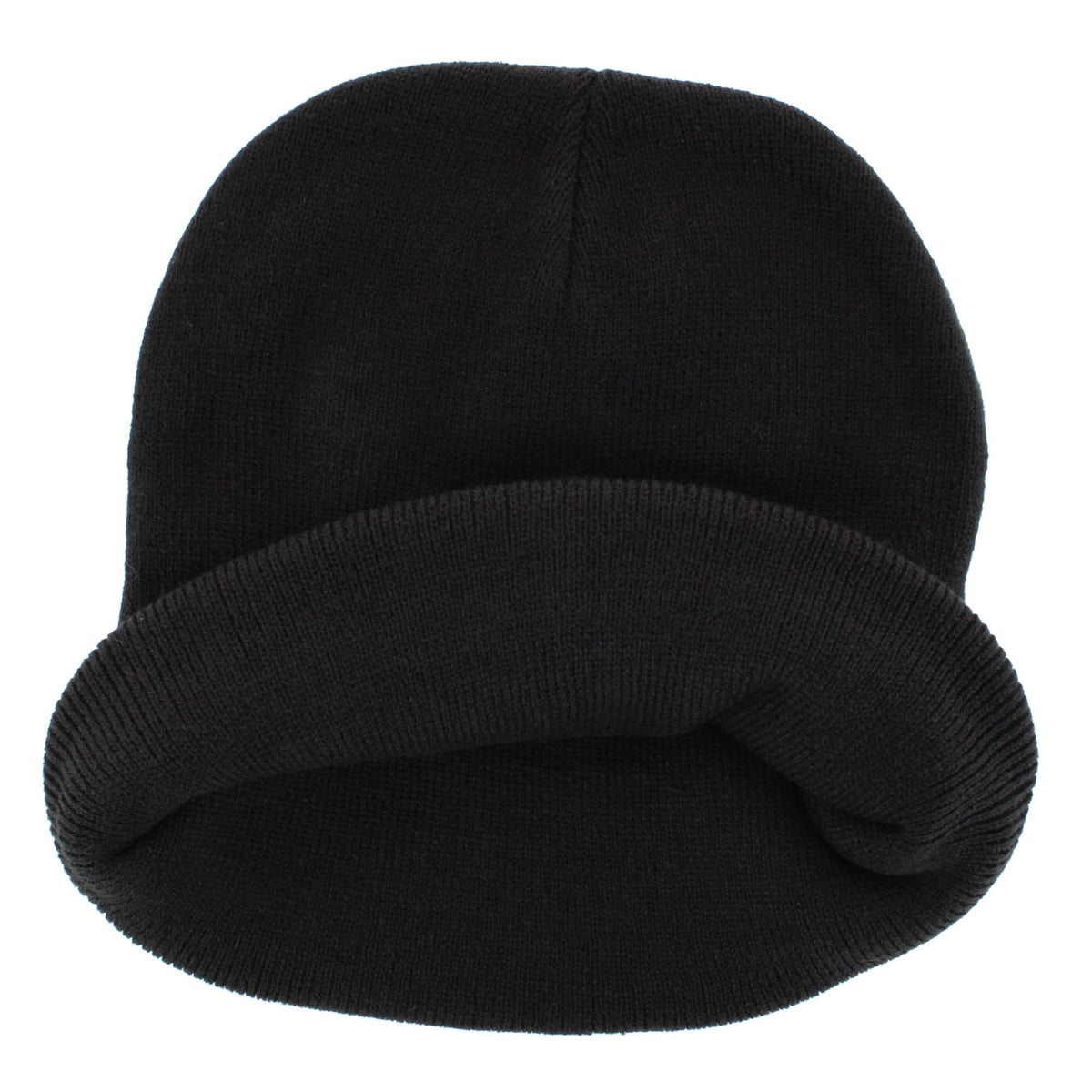 Job Site Men's Knit Winter Beanie Cuff Hat, 2 Pack, Black & Color - Brown