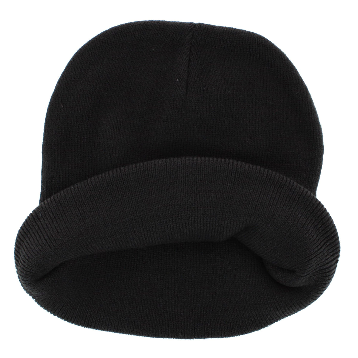 Job Site Men's Knit Winter Beanie Cuff Hat, 2 Pack, Black & Color - Orange