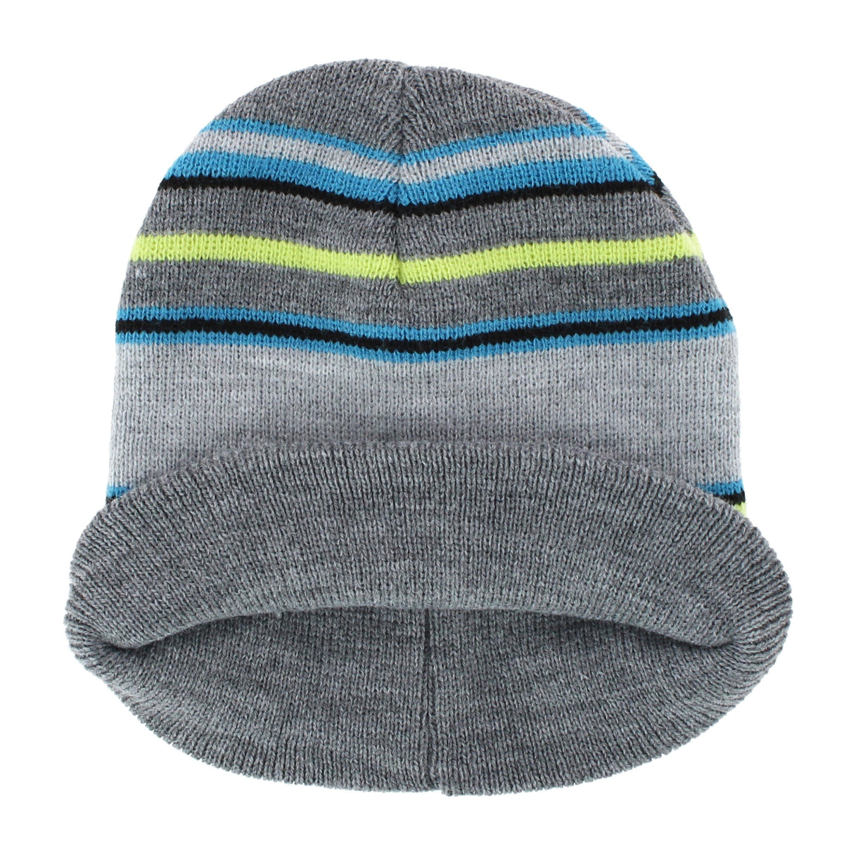 Escape Boys' Stripe Winter Beanie Hat and Gloves Set Ages 4-8 - Gray