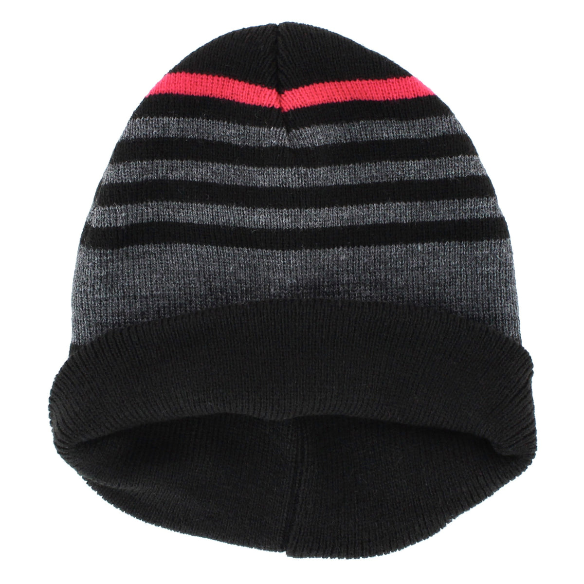 Escape Girls' Stripe Winter Beanie Hat and Gloves Set Ages 4-8 - Black