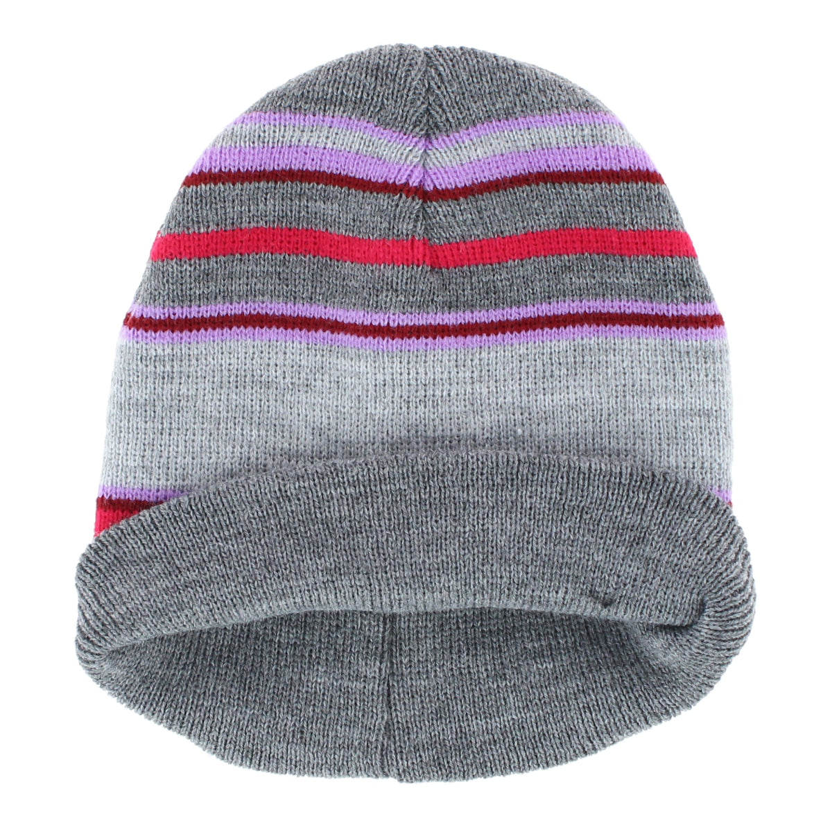 Escape Girls' Stripe Winter Beanie Hat and Gloves Set Ages 4-8 - Gray